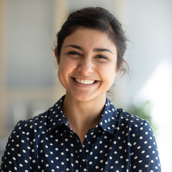 woman smiling